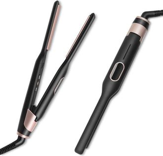 OEM Plancha Y Rizador De Pelo 2 En 1, Calentamiento R&aacute;pido, Temperatura Ajustable De 150 &deg; A 230 &deg;, Para Todo Tipo De Cabello, Cabello Corto, Flequillo Y 