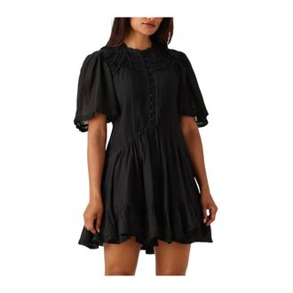 Isabel Marant Dames, Jurken, Zwart, Maat: XS Katoen