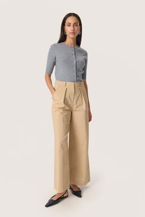 Soaked In Luxury Pants Suiting Regular fit Travertine beige