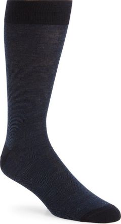 Nordstrom Stripe Merino Wool Blend Dress Socks in Blue at Nordstrom, Size Regular