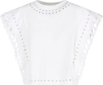 Isabel Marant Classic Round Neck White T-Shirt with Lightweight Fabric