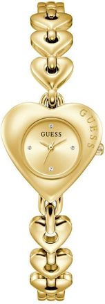 Guess Valerie Heart Bracelet Watch, 28mm in Champagne at Nordstrom