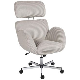 HOMCOM Silla de oficina 74x70x112 cm gris