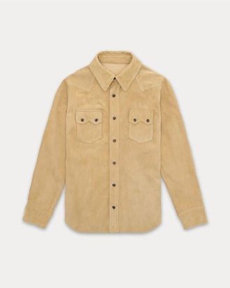 Fortela Toledo Suede Shirt in Beige at Nordstrom, Size 44 Eu