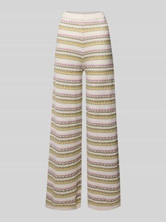 Review Bootcut Hose im Allover-Look in Weiss, Gr&ouml;&szlig;e XL