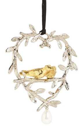 Michael Aram Lovebirds Ornament in Silver at Nordstrom