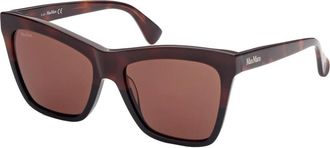 Max Mara Zonnebril - Dames - Zonnebrillen - Bruin - 55 MM - Accessoires