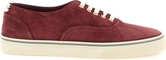 Brunello Cucinelli Bordeaux Calfskin Low Top Mens Sneakers