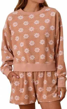 Rylee + Cru Boxy Fit Pullover In Grapefruit