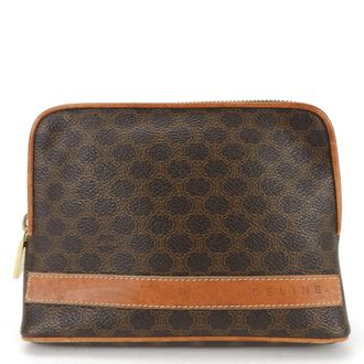 Celine Macadam Brown Pvc Leather Pouch (Pre-Owned)