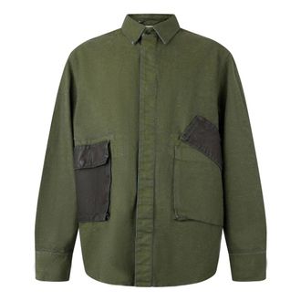 Diesel Casual Shirts, male, Green, Size: XL Modern Shirt
