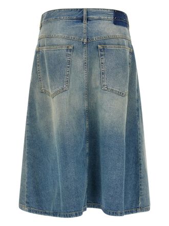 Maison Margiela Asymmetrical Denim Wrap Skirt - Blue
