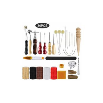 OEM Juego De 30 Herramientas Para Marroquiner&iacute;a, Para Zapatos, Bolsos, Cinturones, Costura, Marcado, Procesamiento, Costura Y Entallado De Cuero
