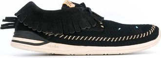 Visvim Scarpe da barca con frange - Nero