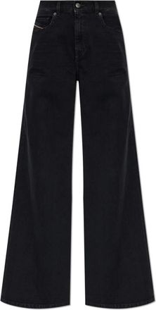 Diesel 1978 D-Akemi Jeans - Dames - Loose Fit Jeans - Zwart - W27 L32 - Katoen - Jeans