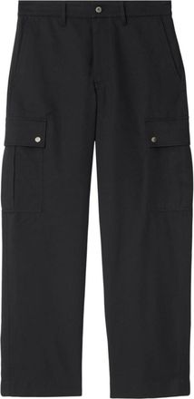 Burberry Black Cotton Trousers