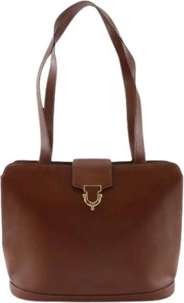 Celine Pre-owned Shoulder Bags, female, Brown, Size: ONE SIZE Pre-owned Vintage Leather Shoulder Bag
