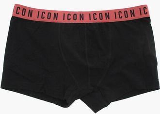 Dsquared2 ICON Stretch-Cotton Boxer with Contrast Elastic Waistband size L