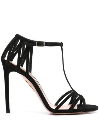 Aquazzura 100 mm Forever More sandalen - Zwart
