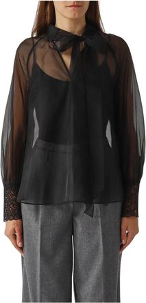 Nenette Dames, Blouses & Shirts, Zwart, Maat: 2XS