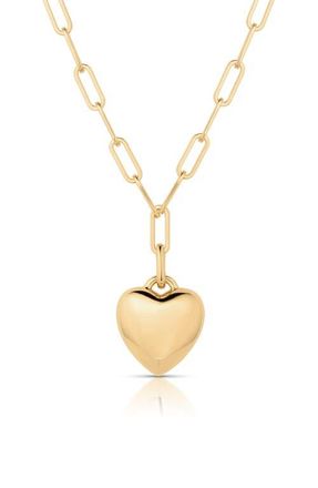 Thatch Aurelie Heart Clip Necklace in 14K Gold Plated at Nordstrom