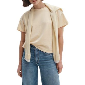 Rag & Bone Kelly Washed Boxy Cotton T-Shirt in Butter at Nordstrom, Size X-Small