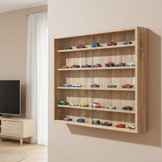 Dmora Vitrine Avec &Eacute;tag&egrave;res Int&eacute;rieures, Couleur Beige, 10 X 60 X80 Cm. - Dmora