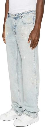 Cole Buxton Spijkerbroek met verfspatten - Heren - Regular Fit Jeans - Blauw - W34 - Katoen - Jeans