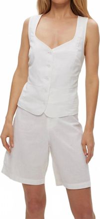 Michael Stars Honey Button Up Vest In White