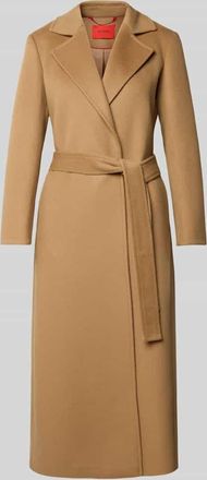 Max & Co. Regular Fit Wollmantel mit Reverskragen Modell LONGRUN in Camel, Größe 36