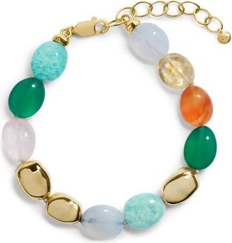 Monica Vinader Rio Multistone Bracelet in 18K Gold Vermeil at Nordstrom