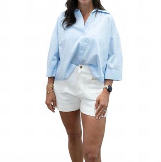 Ichi Luanne Floaty Top In Blue
