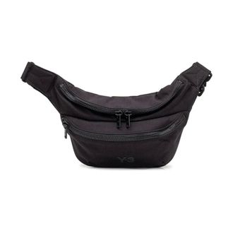 Yohji Yamamoto Sling Bag met Dubbele Ritsvakken - unisex - Tassen - Zwart - Maat: ONE Size