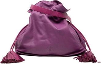 Loewe Pre-owned Bucket Bags, female, Purple, Size: ONE SIZE Pre-owned Leather Bucket Bag