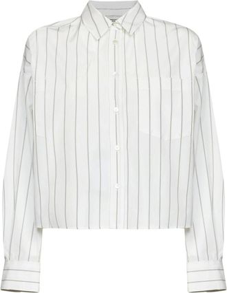 Max Mara Overhemden, Dames, Wit, XS, Katoen, Certosa Shirt