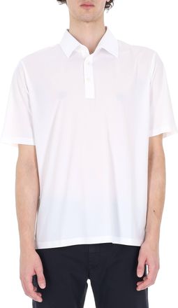 Herno White Ultralight Technical Fabric Polo Shirt