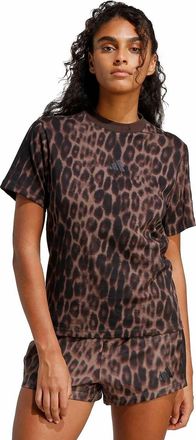 adidas T-shirt met luipaardprint, Essentials 3 Stripes