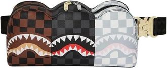 Sprayground Sprayground, Tassen, Dames, Bruin, ONE Size, Leer, Shark Check Bandolero 2