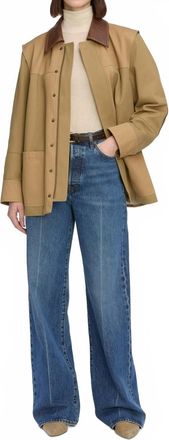 Frame Denim Collegiate Wide Leg Jeans In Galactic
