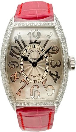 Franck Muller Cintree Curvex Quartz Diamond Silver Dial Ladies Watch 5852 QZ D