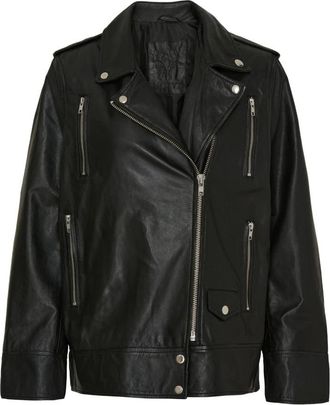 Notyz Giacca Biker Oversize - - Jackets - Donna - Nero - M