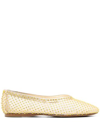 Forte_Forte mesh ballerina shoes - Yellow