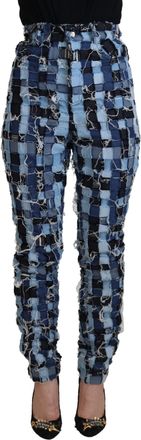 Dolce & Gabbana Patchwork Jeans Stijl Blauw