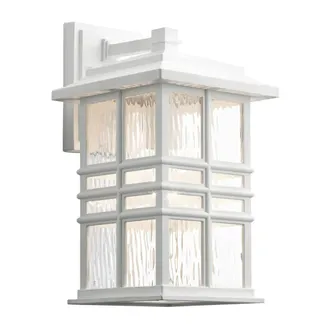 Elstead Lighting Aplique de pared exterior, IP44, Material compuesto Blanco, H35.9cm