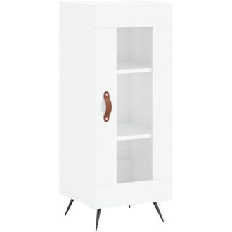 vidaXL Sideboard High Gloss White 34.5x34x90 cm Engineered Wood vidaXL