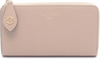 Louis Vuitton Beige Leather Long Wallet (Bi-Fold) (Pre-Owned)