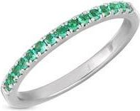 Bony Levy El Mar Emerald Stacking Ring in 18Kw White Gold at Nordstrom Rack, Size 7.5