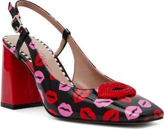 Betsey Johnson Ashhley Slingback Pump in Multi Lips at Nordstrom, Size 7.5