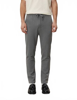 Les Deux Como Tapered Drawstring Pant In Grey Melange