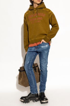 Dsquared2 Sweatshirt With Print, Mens, Brown